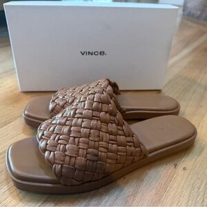 Rumi Tan Slide Sandals